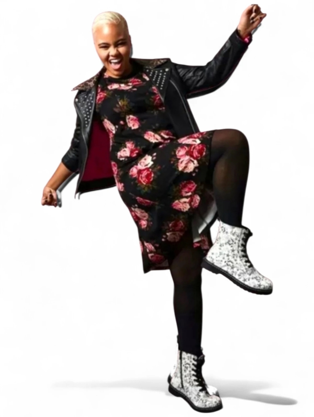 BETSEY JOHNSON/ TORRID 2X floral Ponte Skater dress with Peekaboo back cutout